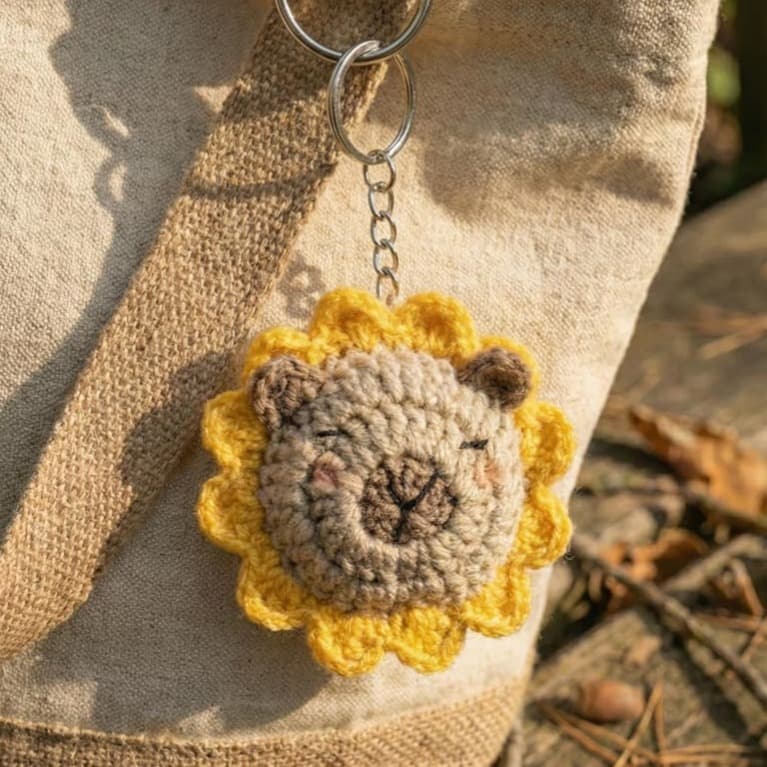 Ayçiçeği Kapibara Charm / Anahtarlık